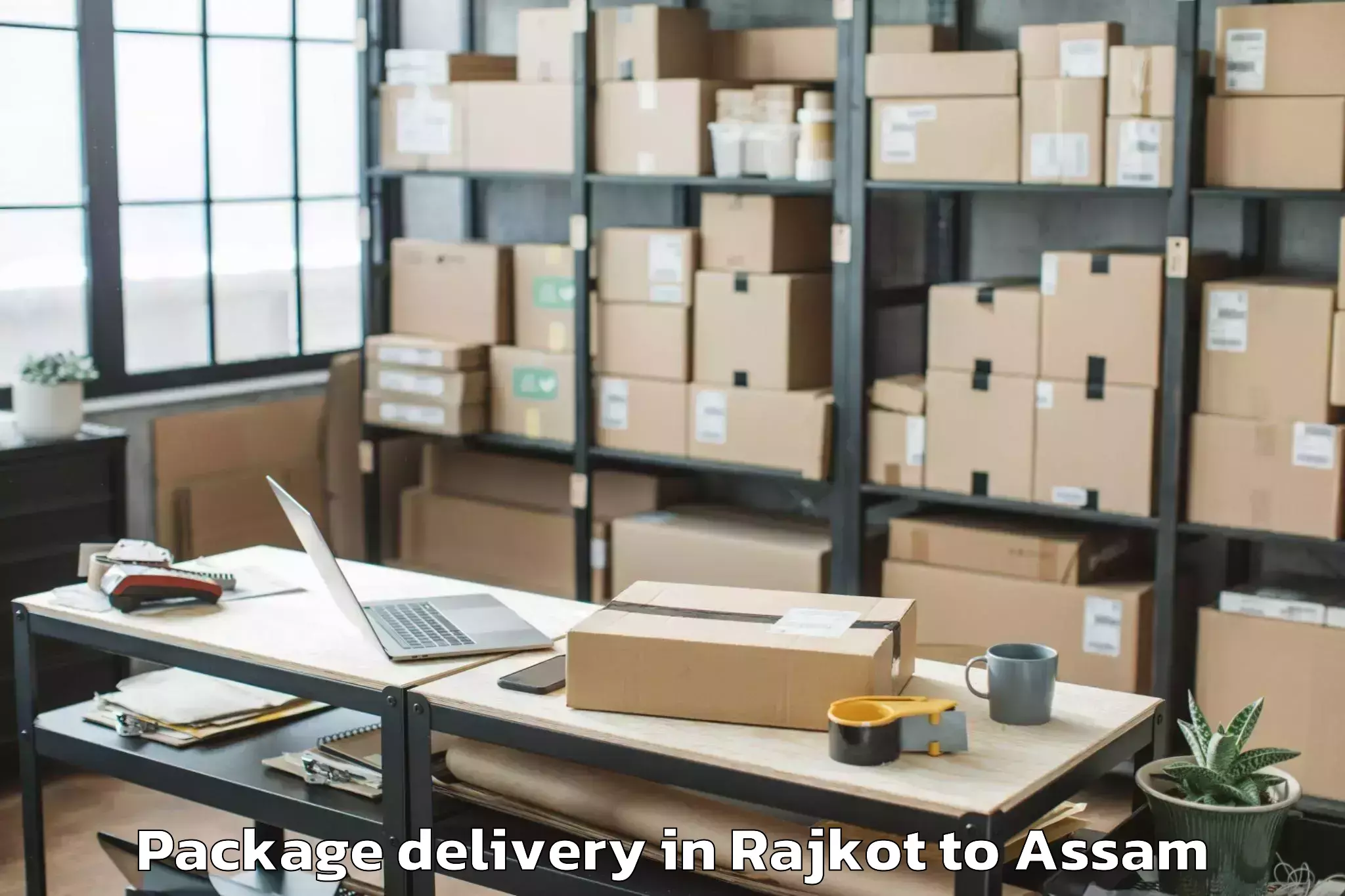 Rajkot to Lilabari Airport Ixi Package Delivery